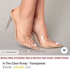 “In the Clear” pump in Beige